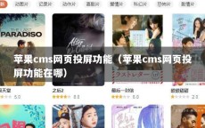 苹果cms网页投屏功能（苹果cms网页投屏功能在哪）