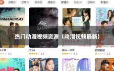 热门动漫视频资源（动漫视频最新）