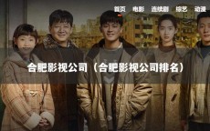 合肥影视公司（合肥影视公司排名）