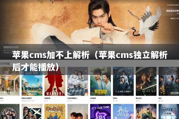 苹果cms加不上解析(苹果cms独立解析后才能播放)