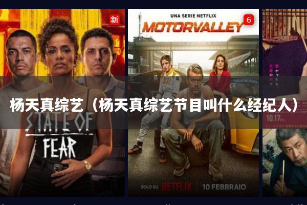 杨天真综艺(杨天真综艺节目叫什么经纪人)