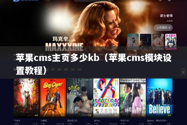苹果cms主页多少kb(苹果cms模块设置教程)